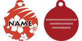 Aloha Red HD Dog ID Tag